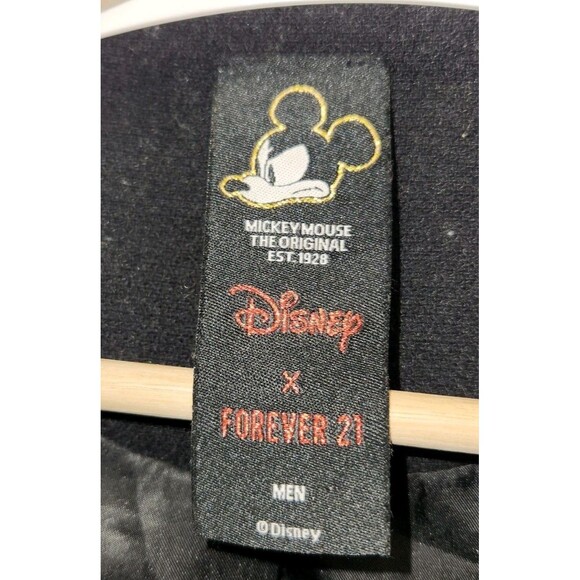 Disney x Forever 21 Mickey Mouse Button up Black Varsity Jacket Size XL - Picture 4 of 6